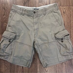 Mens 36 Ralph Lauren Polo Khaki Cargo Shorts EUC